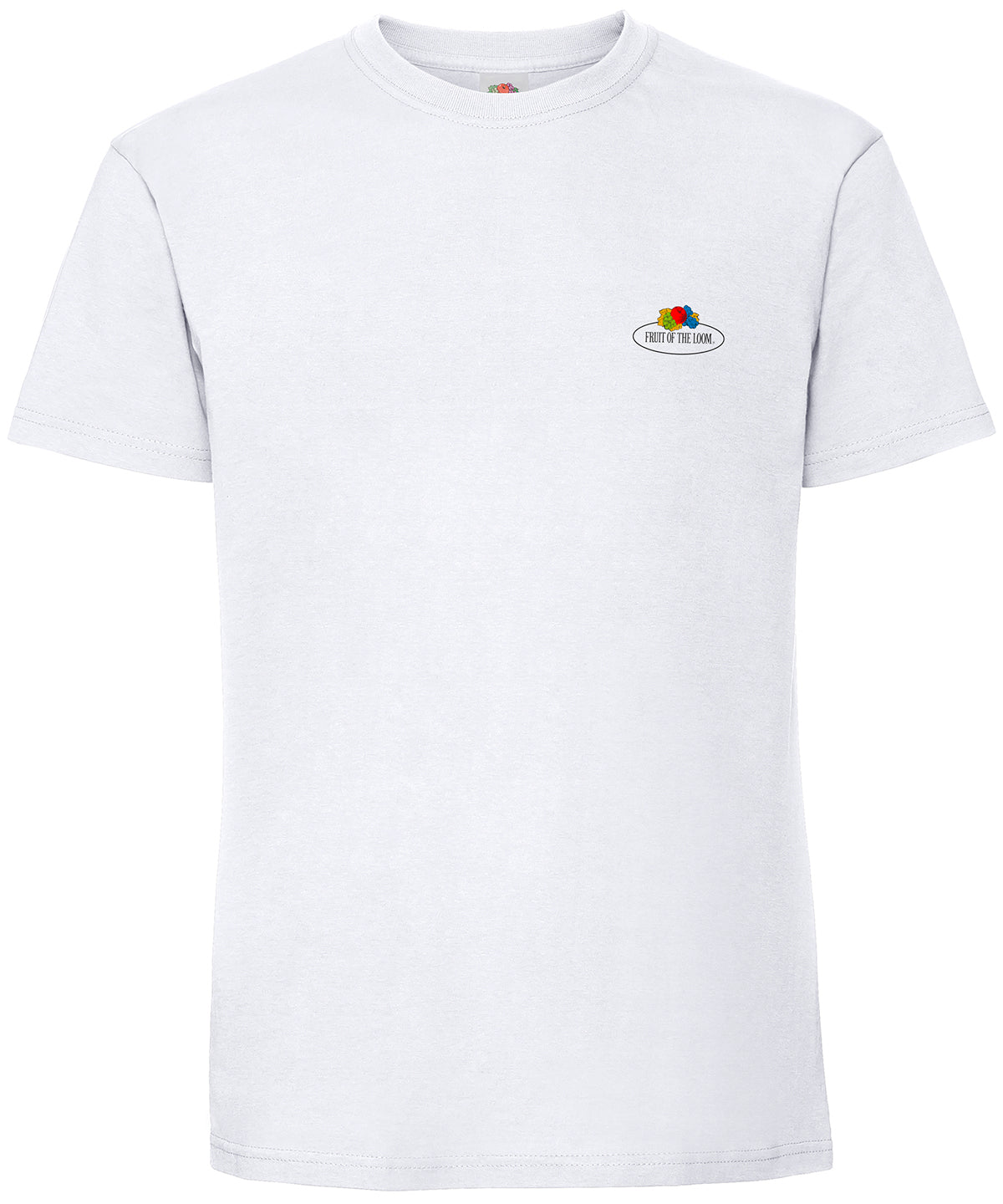 White - Vintage premium T small logo print - GarmentEmbroidery
