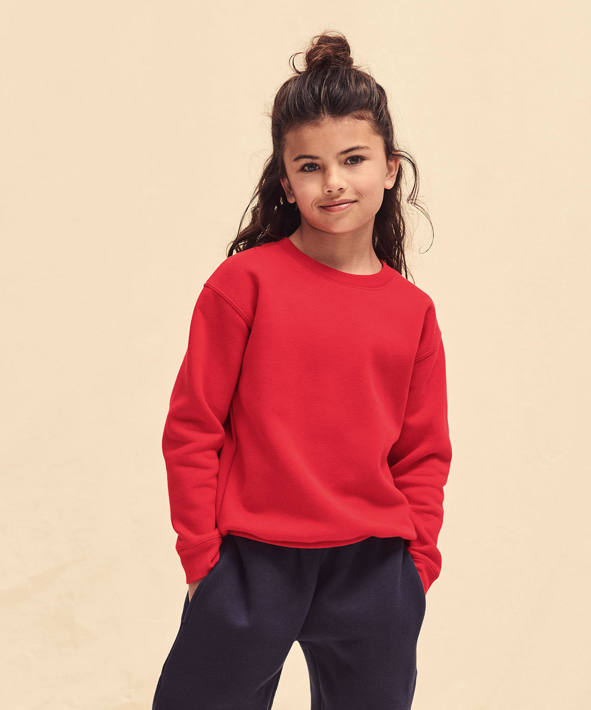 Navy - Kids premium set-in sweatshirt - GarmentEmbroidery
