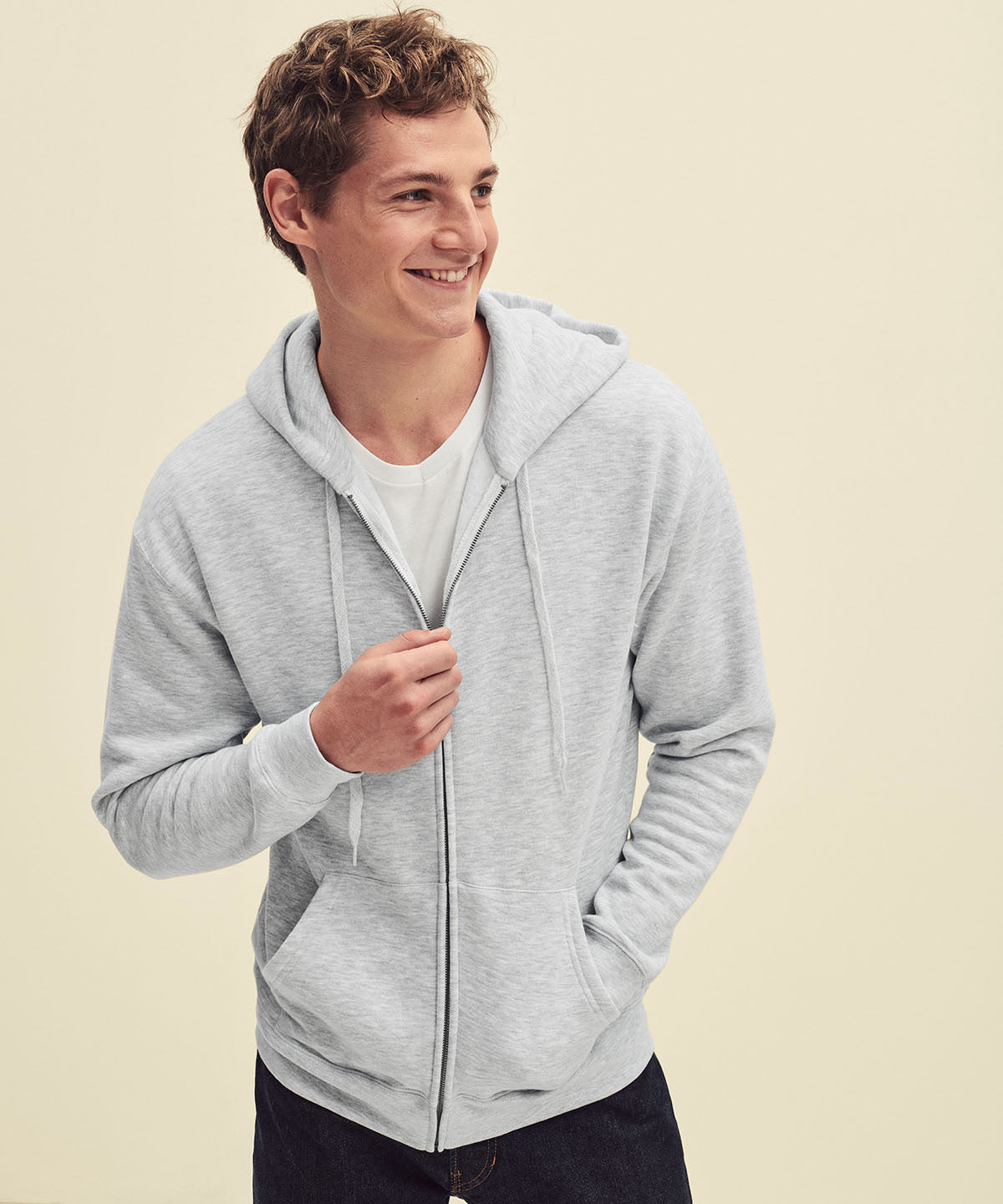 Red - Premium 70/30 hooded sweatshirt jacket - GarmentEmbroidery