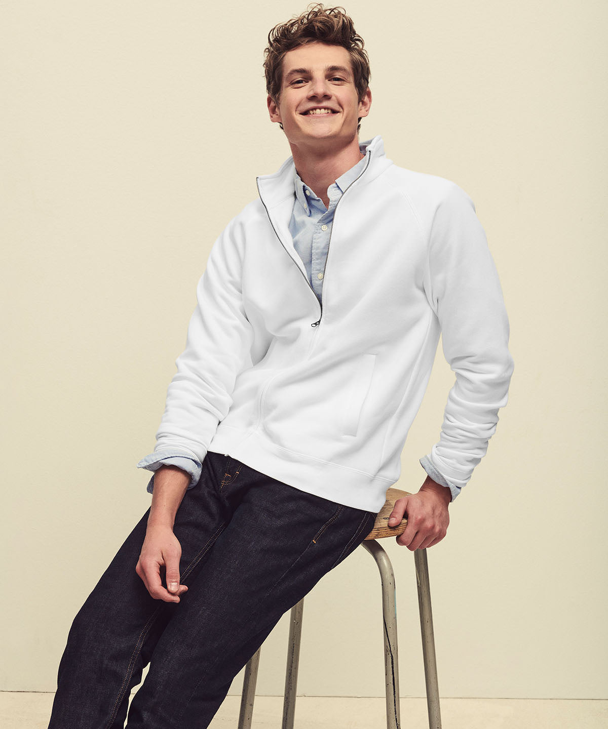 Light Graphite - Premium 70/30 sweatshirt jacket - GarmentEmbroidery