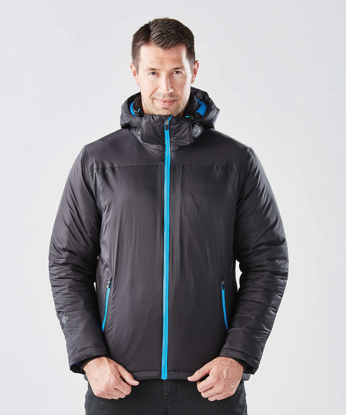 Black/Dolphin - Black ice thermal jacket - GarmentEmbroidery