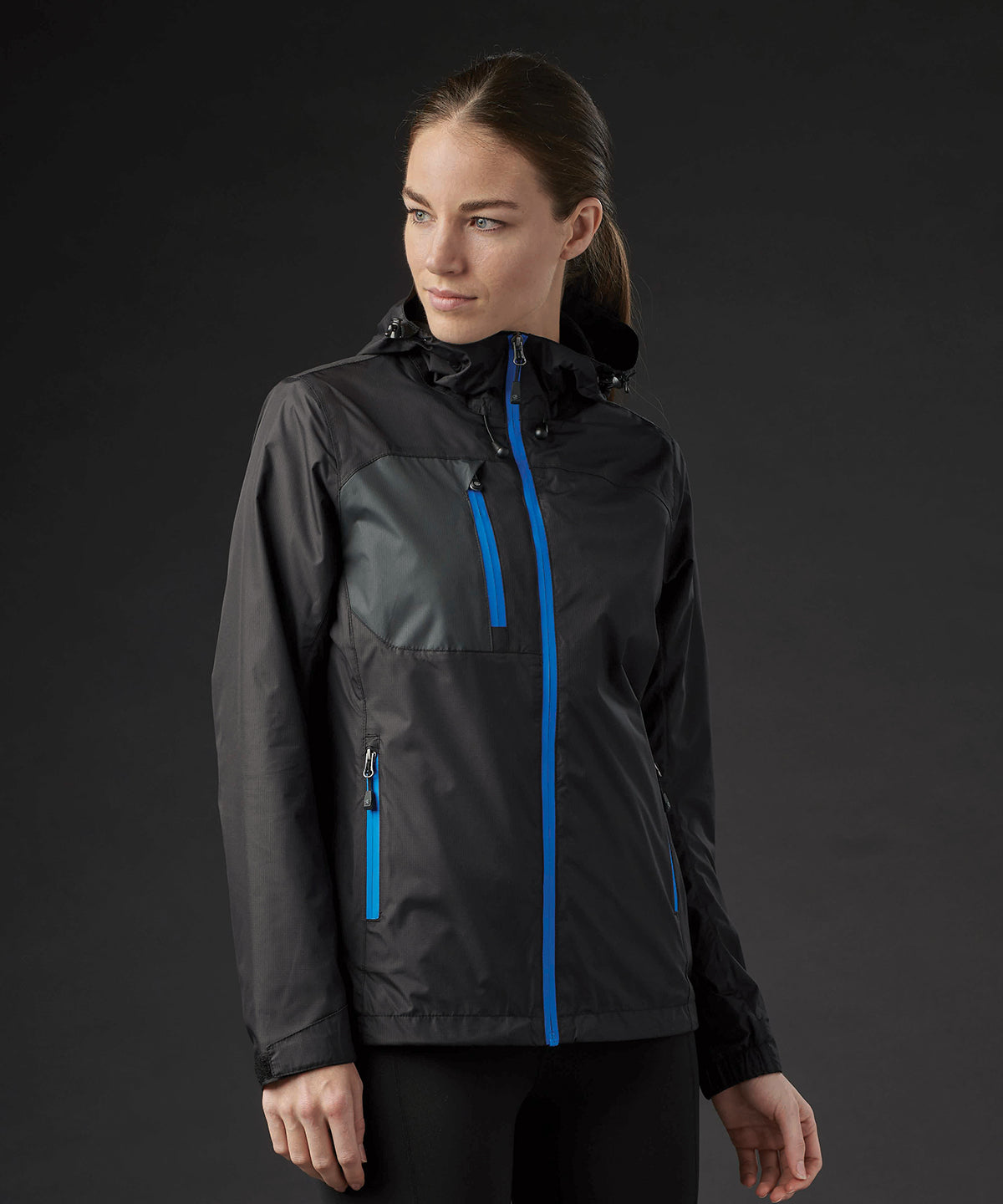 Black/Bright Red - Women's Olympia shell - GarmentEmbroidery