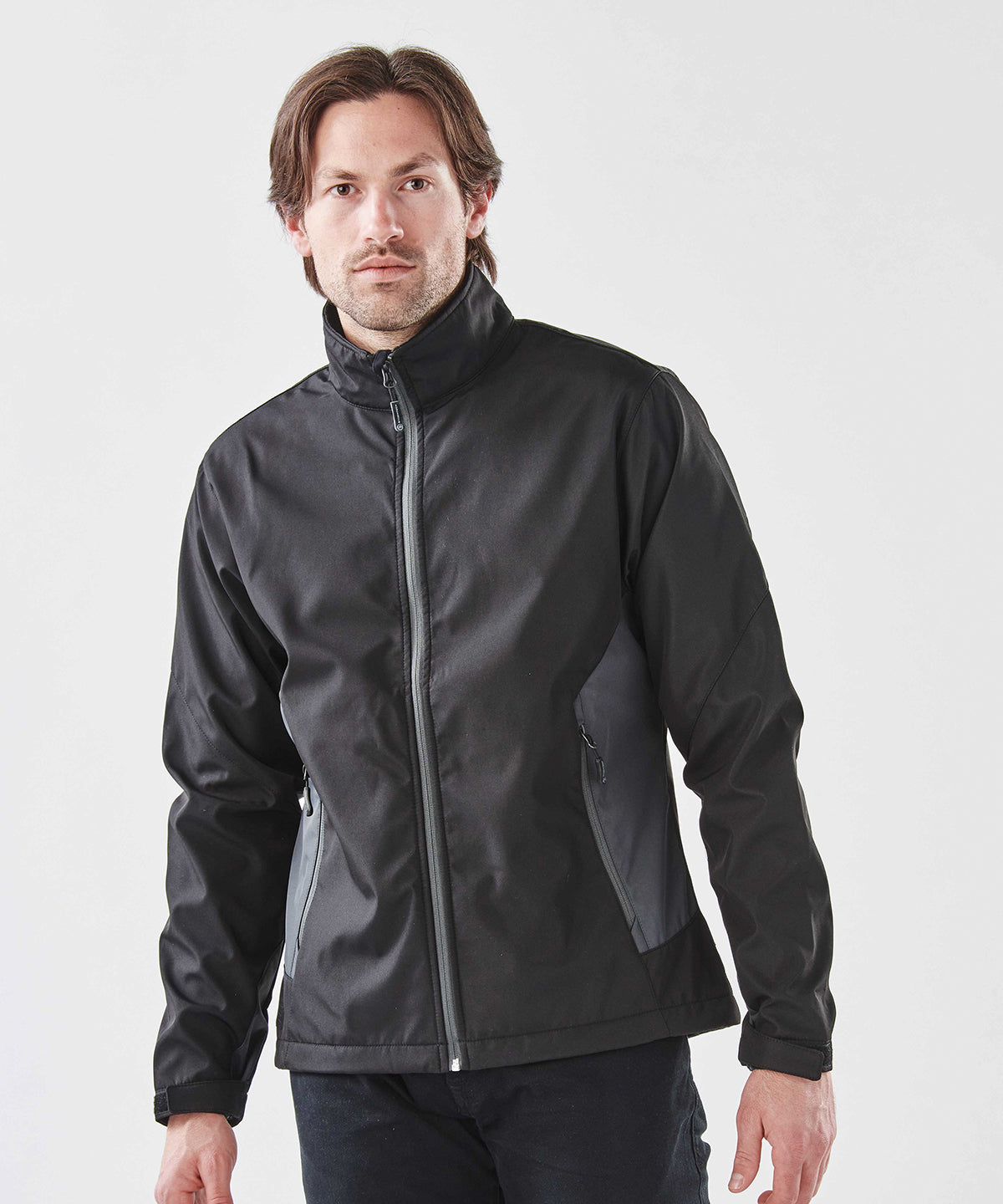 Azure Blue/Black - Pulse softshell - GarmentEmbroidery