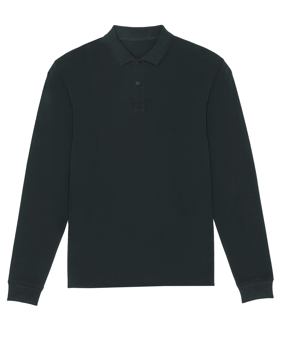 Black - Stanley Dedicator long sleeve men's polo (STPM508) - GarmentEmbroidery