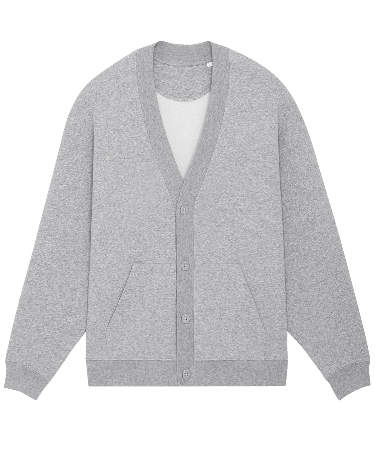 Heather Grey - Fletcher unisex oversized sweatshirt cardigan (STSU870) - GarmentEmbroidery