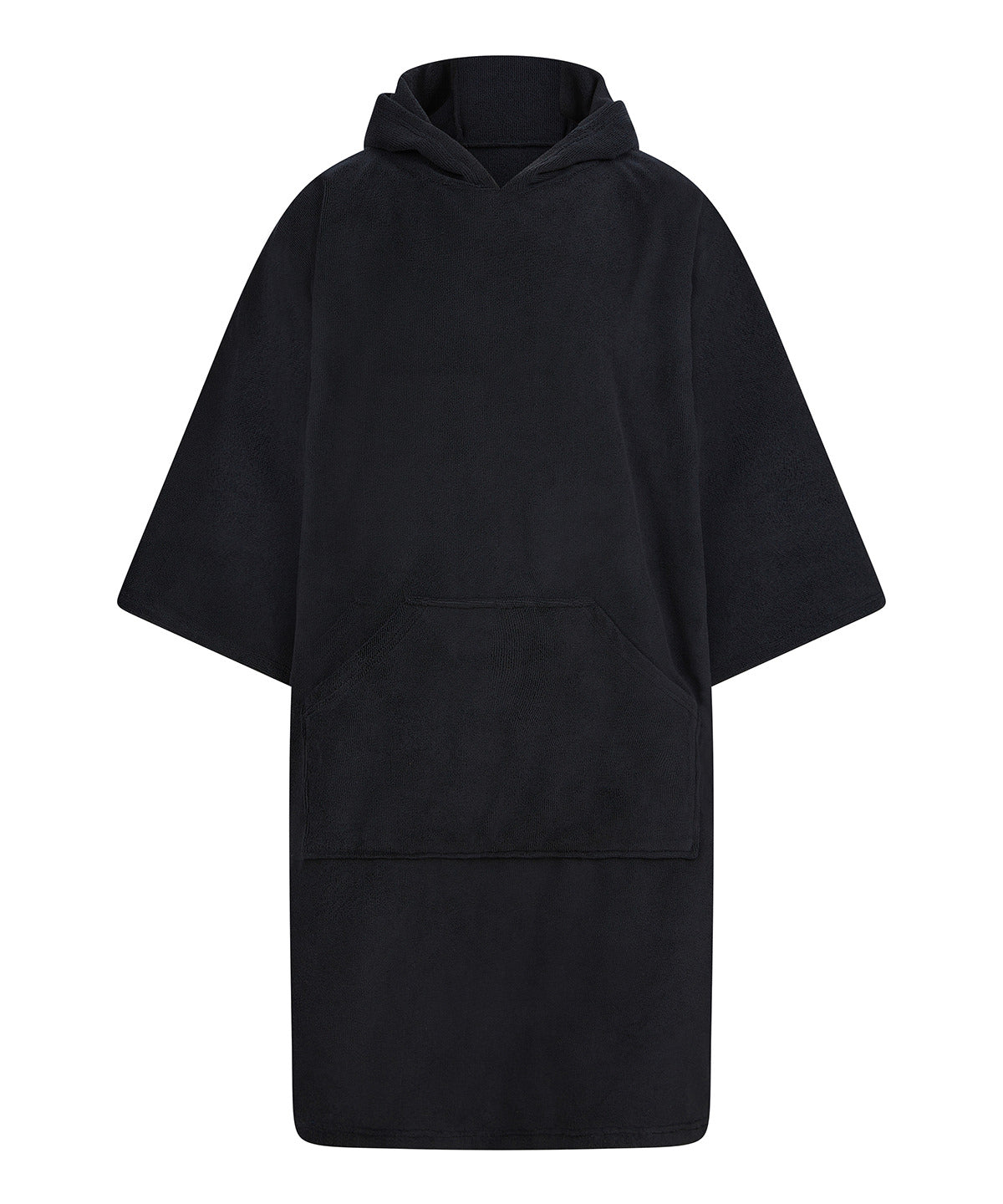 Black - Adults poncho - GarmentEmbroidery