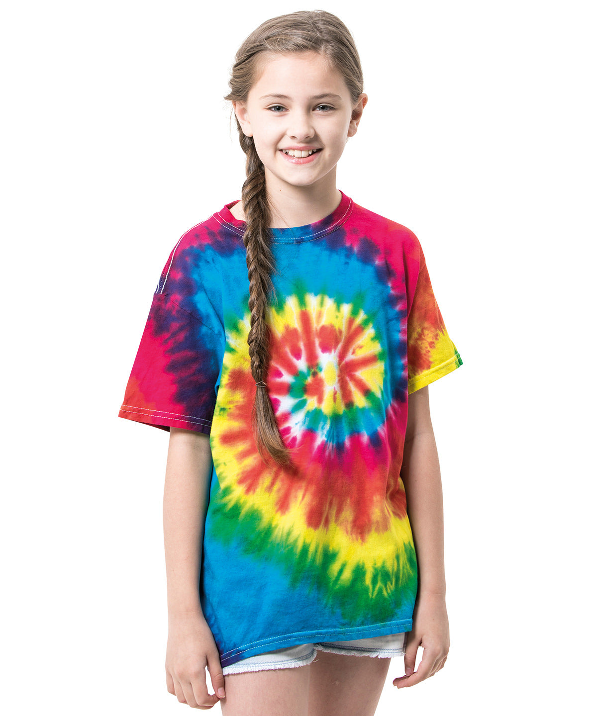 Neon Rainbow - Kids tie-dye T - GarmentEmbroidery