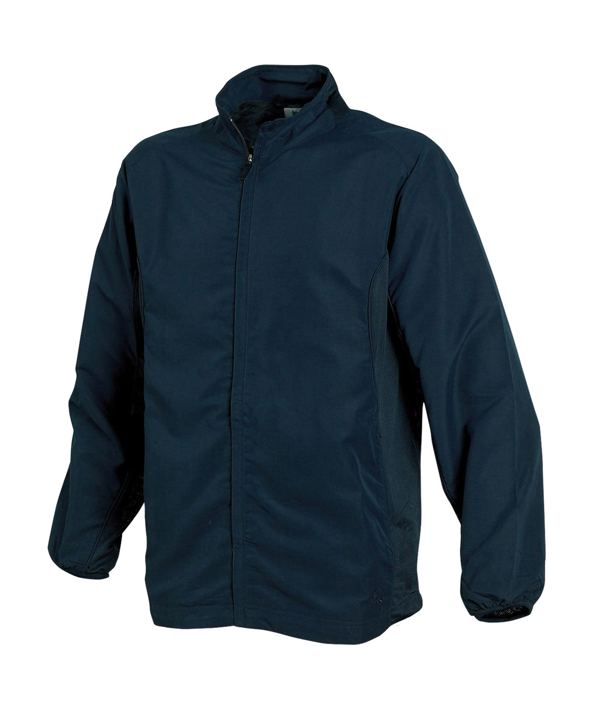 Black/Black/WhitePiping - Full-zip lined training top - GarmentEmbroidery