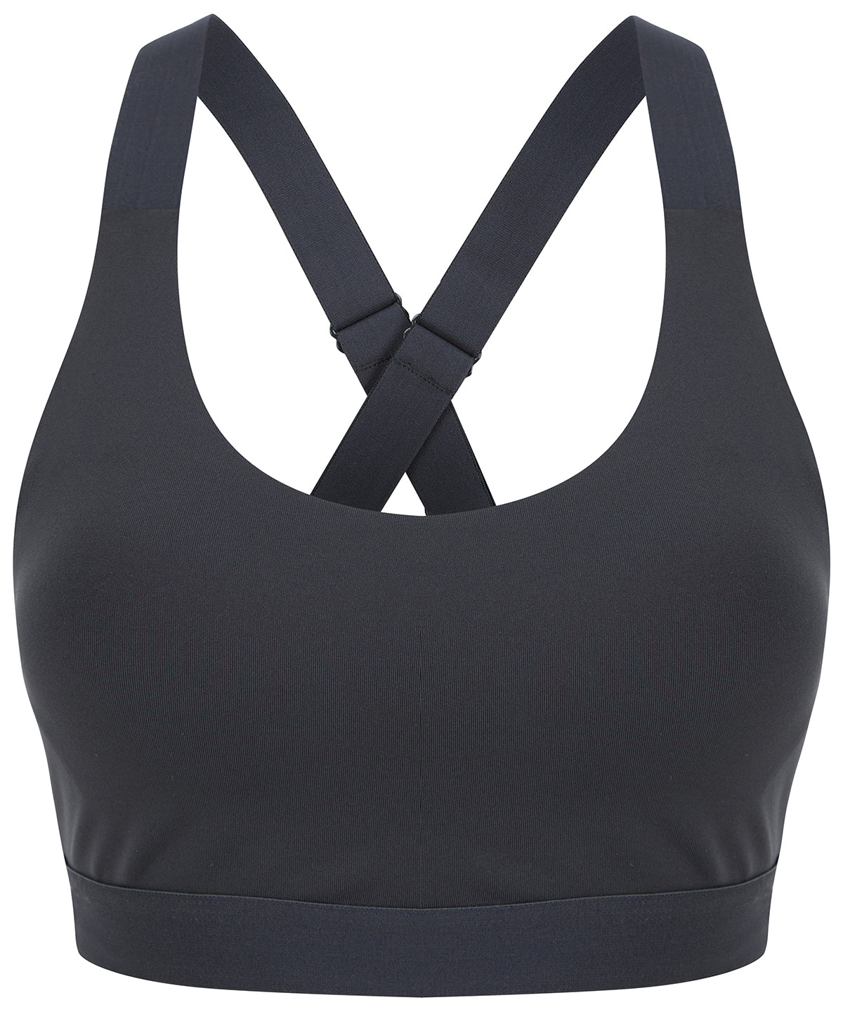 Charcoal Grey - Medium impact core bra - GarmentEmbroidery