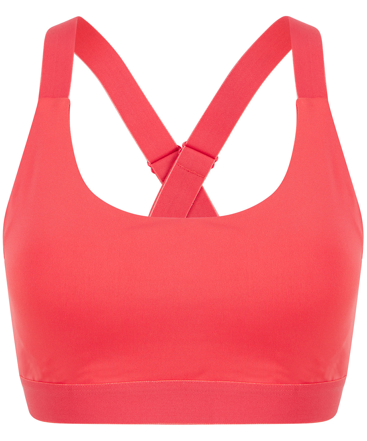 Hot Coral - Medium impact core bra - GarmentEmbroidery