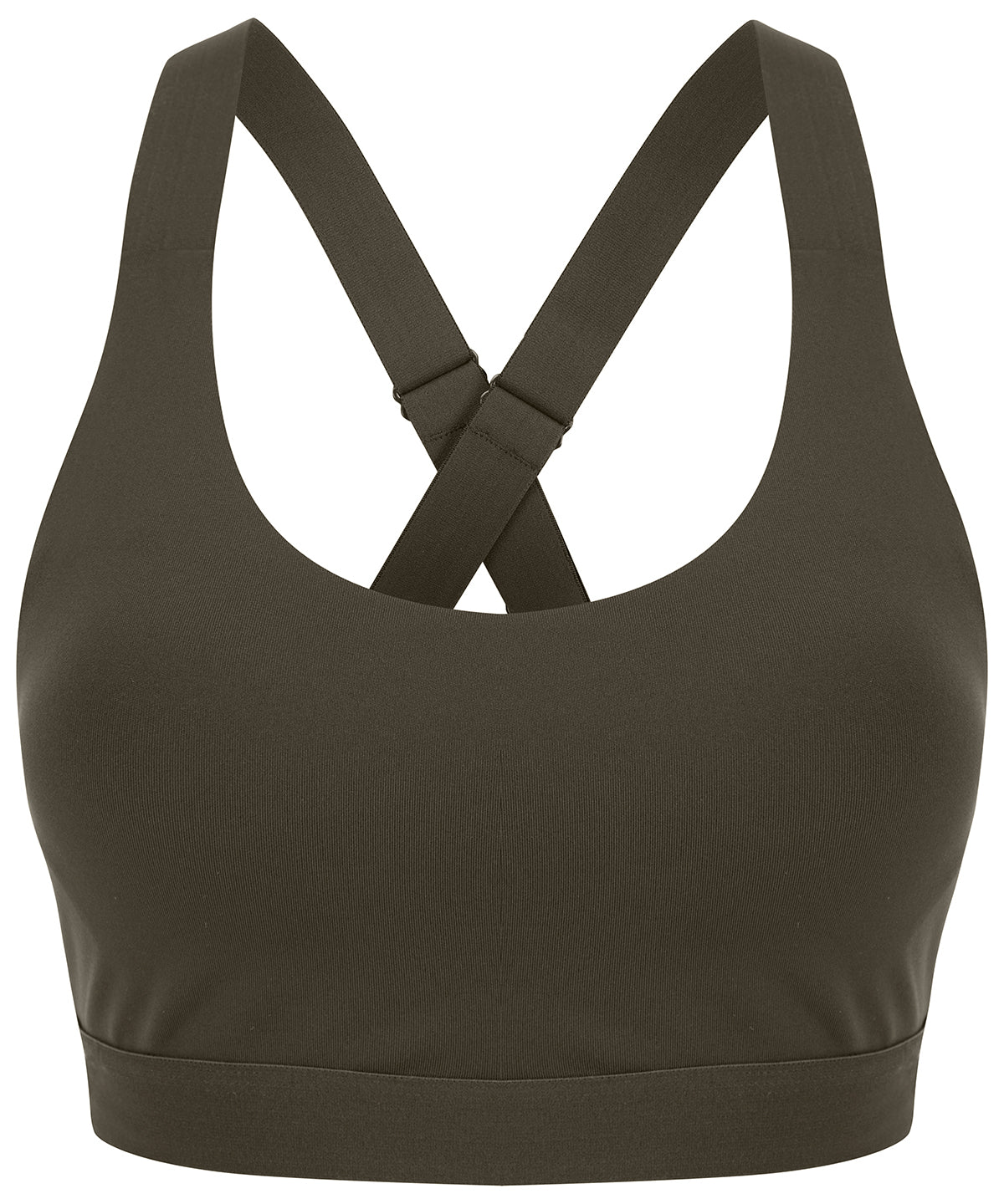 Olive Green - Medium impact core bra - GarmentEmbroidery