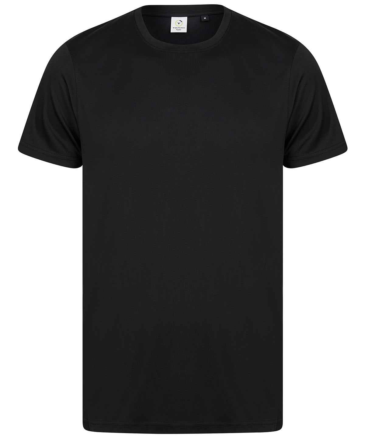 Black - Recycled performance T - GarmentEmbroidery