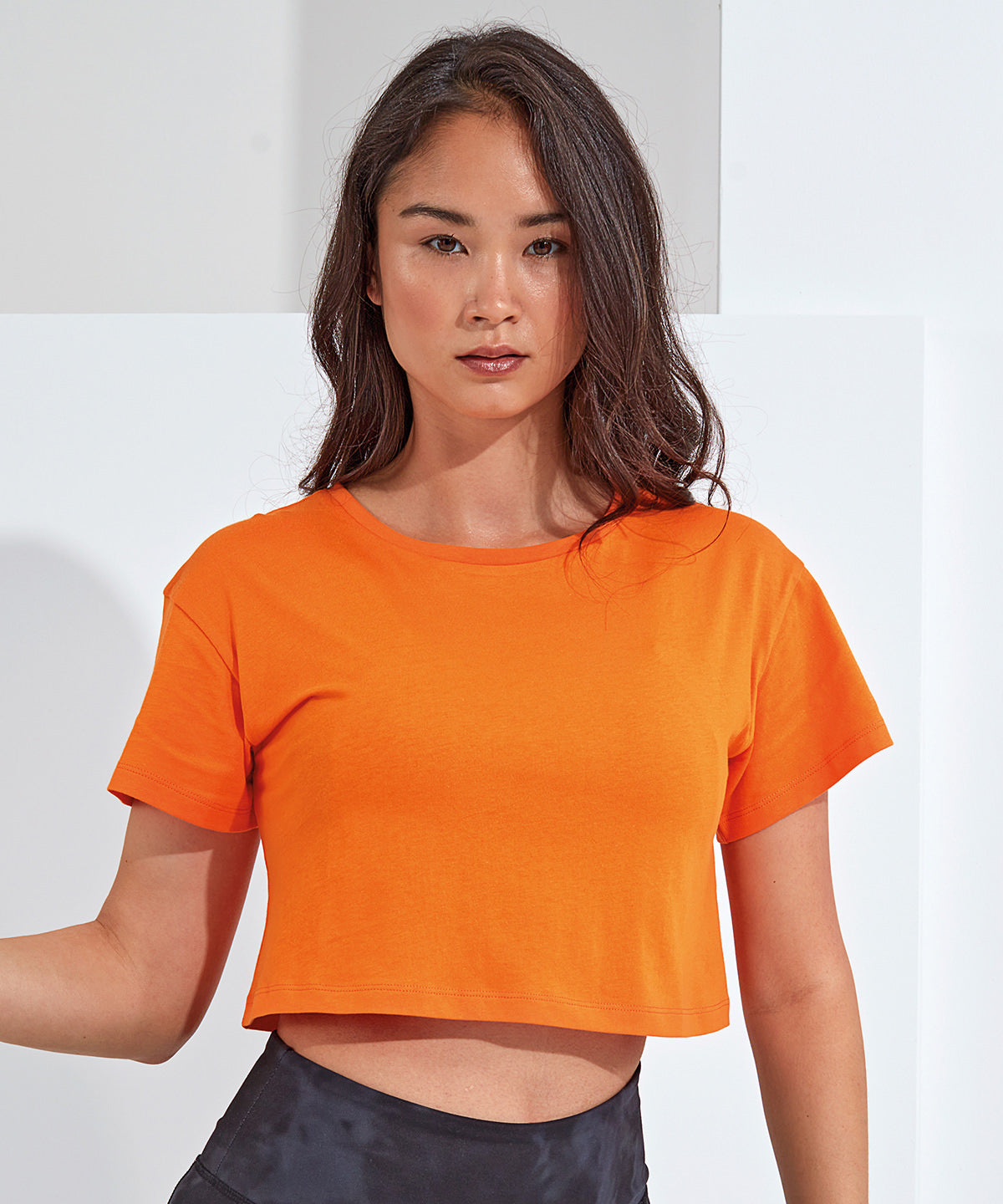 Navy - Women's TriDri® crop top - GarmentEmbroidery