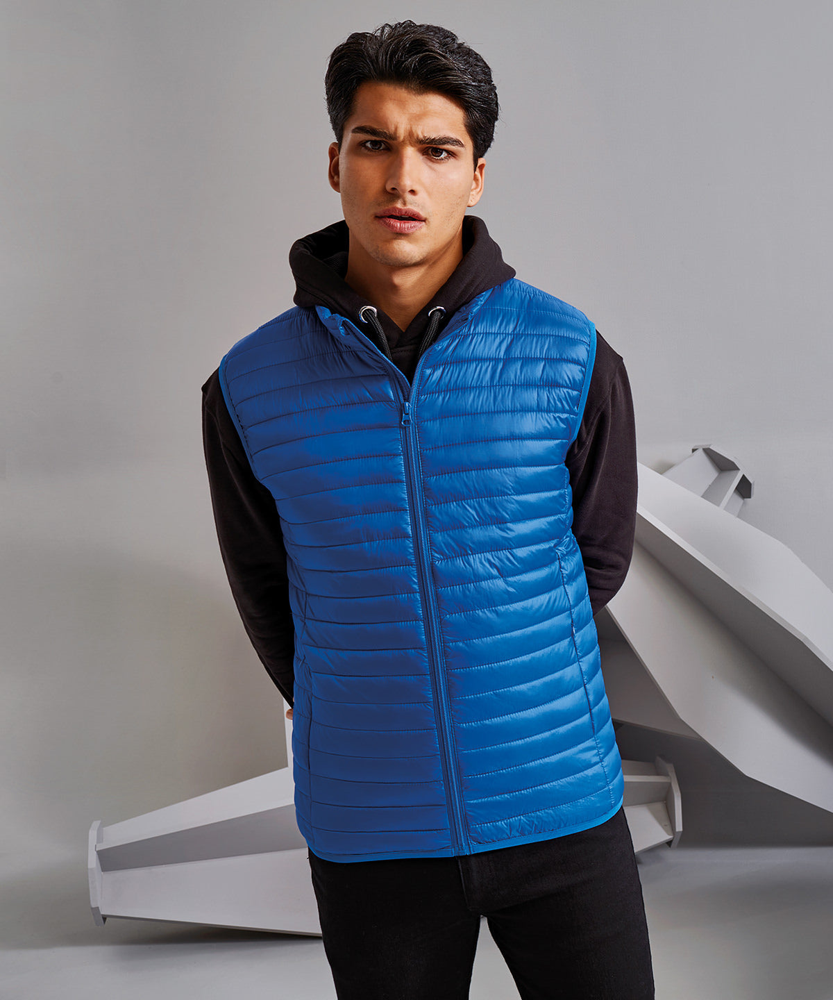 White* - Tribe fineline padded gilet - GarmentEmbroidery
