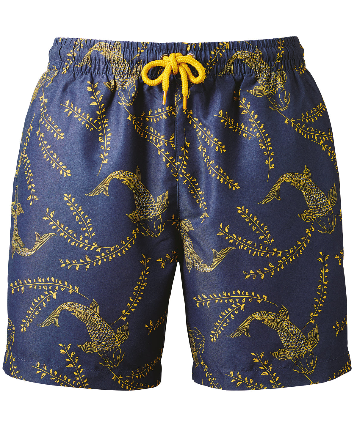 Navy/Mustard Leaf - Men's swim shorts - GarmentEmbroidery