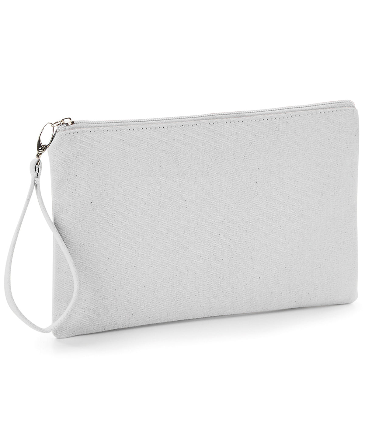 Light Grey/Light Grey - Canvas wristlet pouch - GarmentEmbroidery