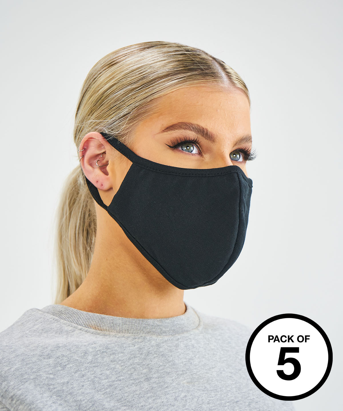 Natural - Antimicrobial washable face mask (Pack of 5) - GarmentEmbroidery
